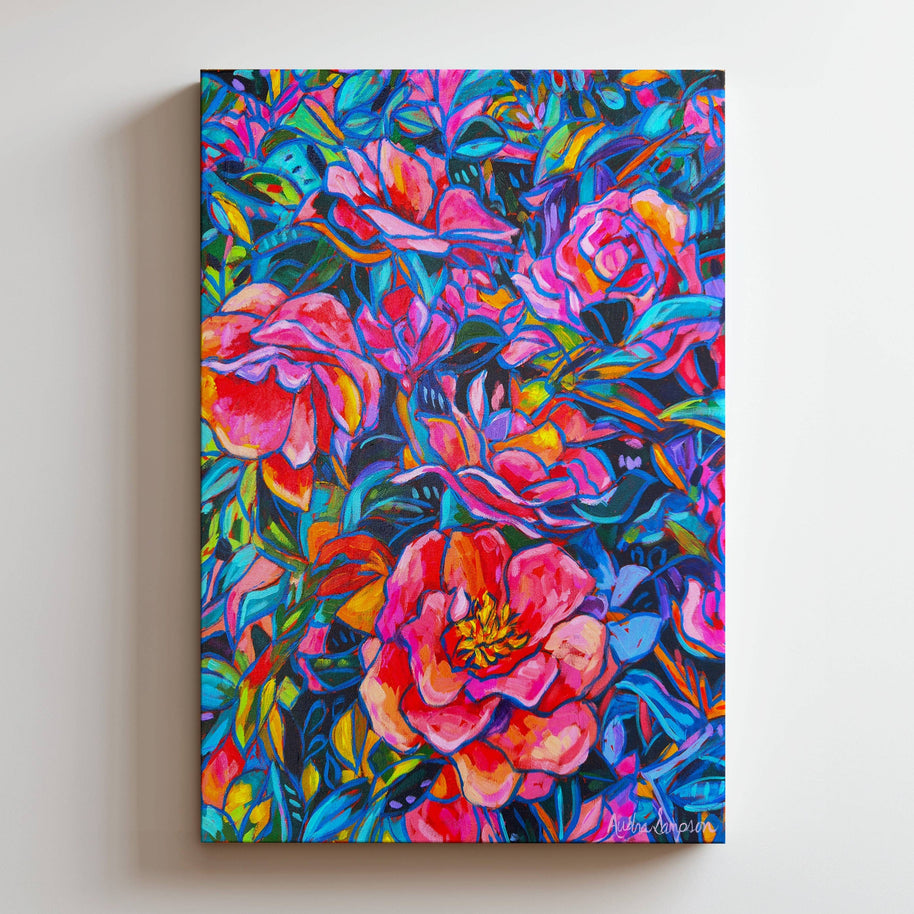 Camellia Bush Canvas Print
