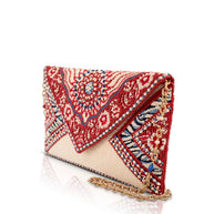 Tied & True Red and Blue Beaded Bandana Inspired Crossbody
