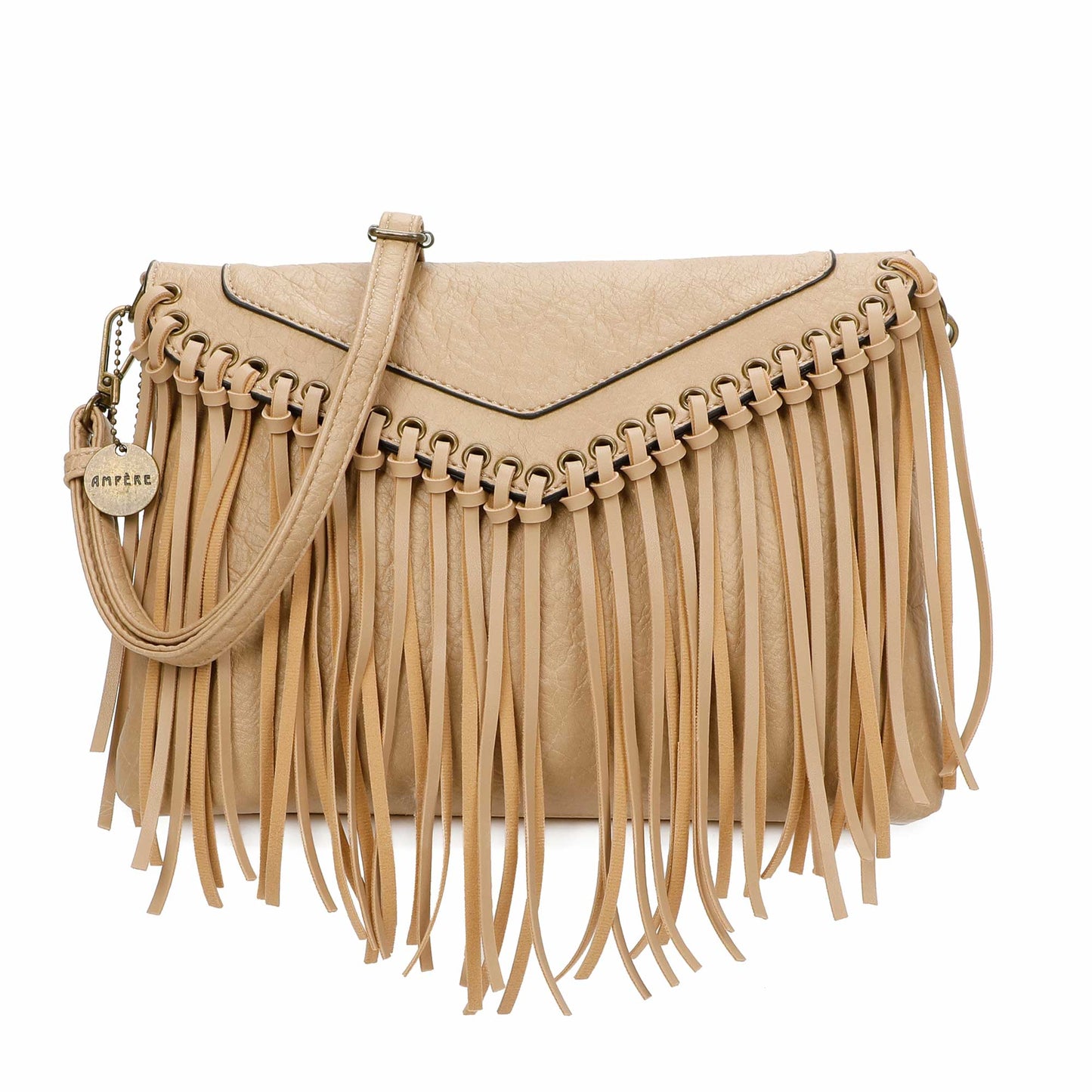 Dallas Classic Vegan Leather Western Fringe Crossbody Bag