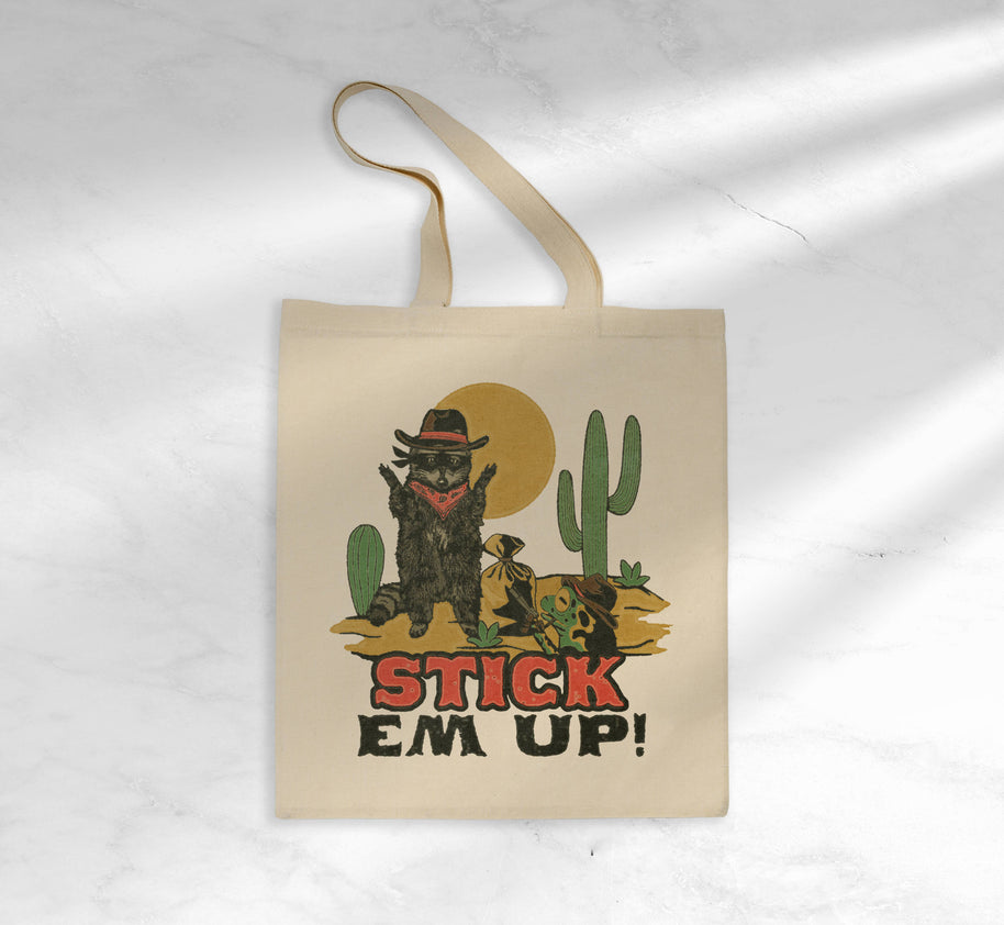 Raccoon Cowboy Tote Bag