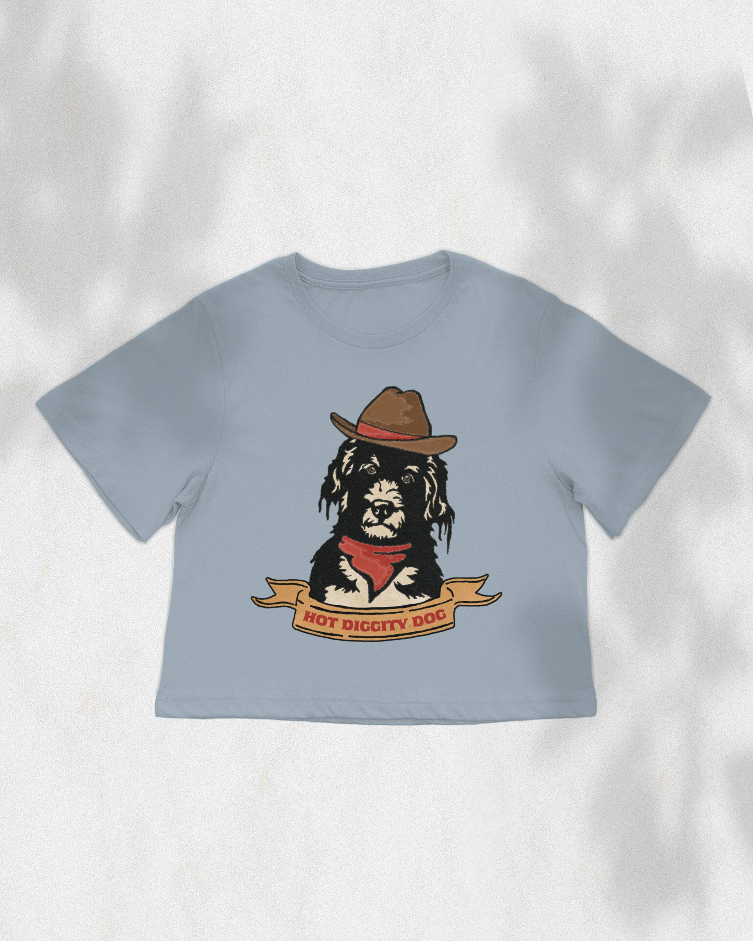 Hot Diggity Dog Cowboy Boxy Crop Top