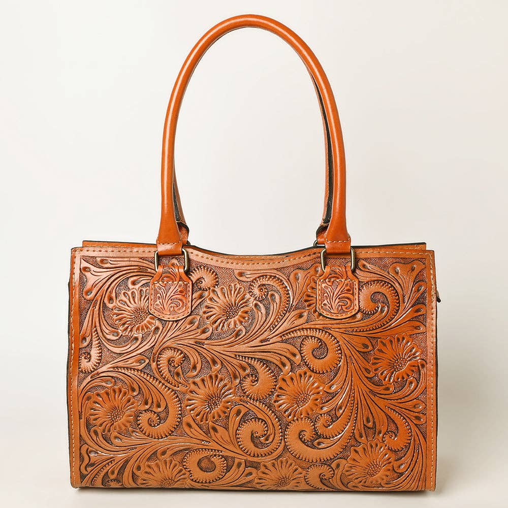 Tooled Leather Tote