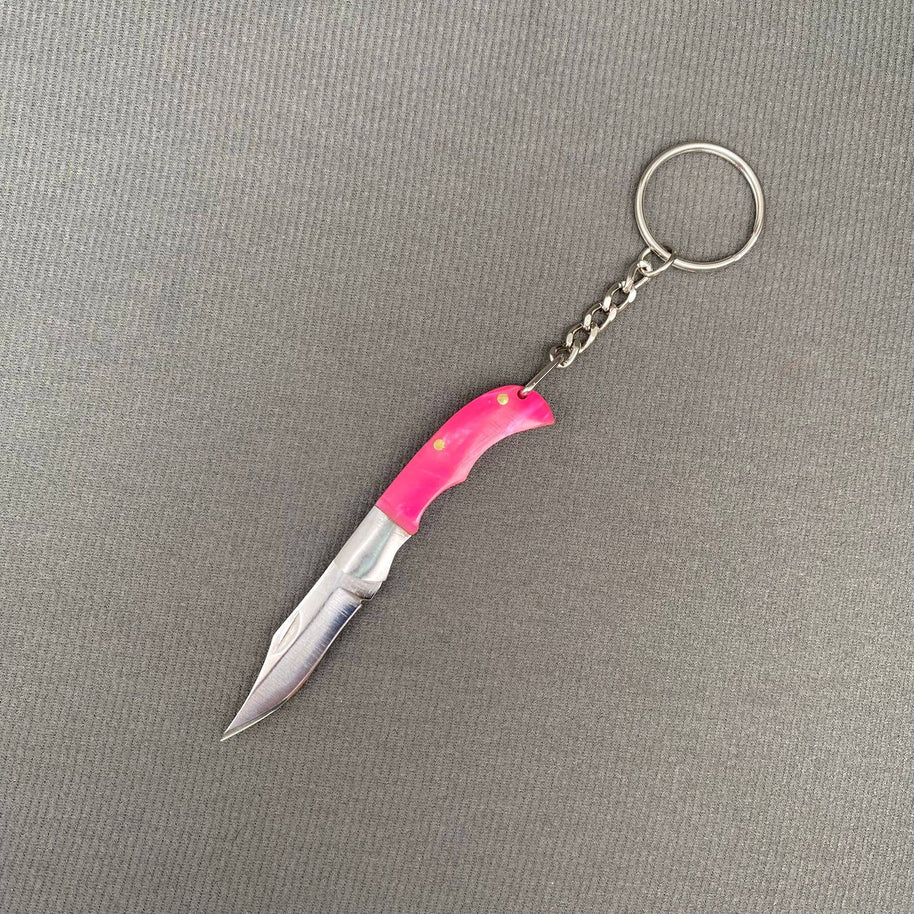 Wood & Acrylic Handle Foldable Stainless Steel Knife