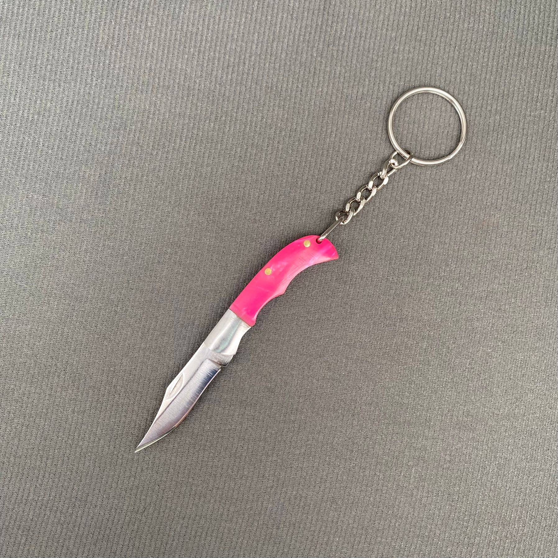 Wood & Acrylic Handle Foldable Stainless Steel Knife