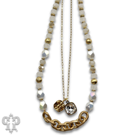 Swarovski® crystals double strand bead choker