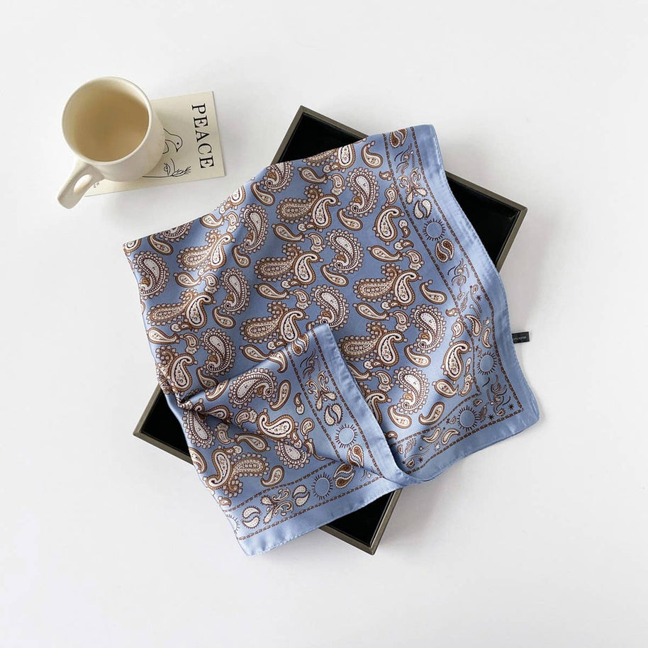Paisley Satin Square Scarf