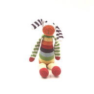 Handmade Crochet Organic Rainbow Bunny