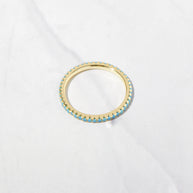 Sterling Silver Turquoise Eternity Ring