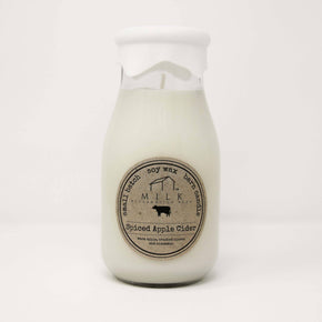 Milk Bottle Candle Spiced Apple Cider