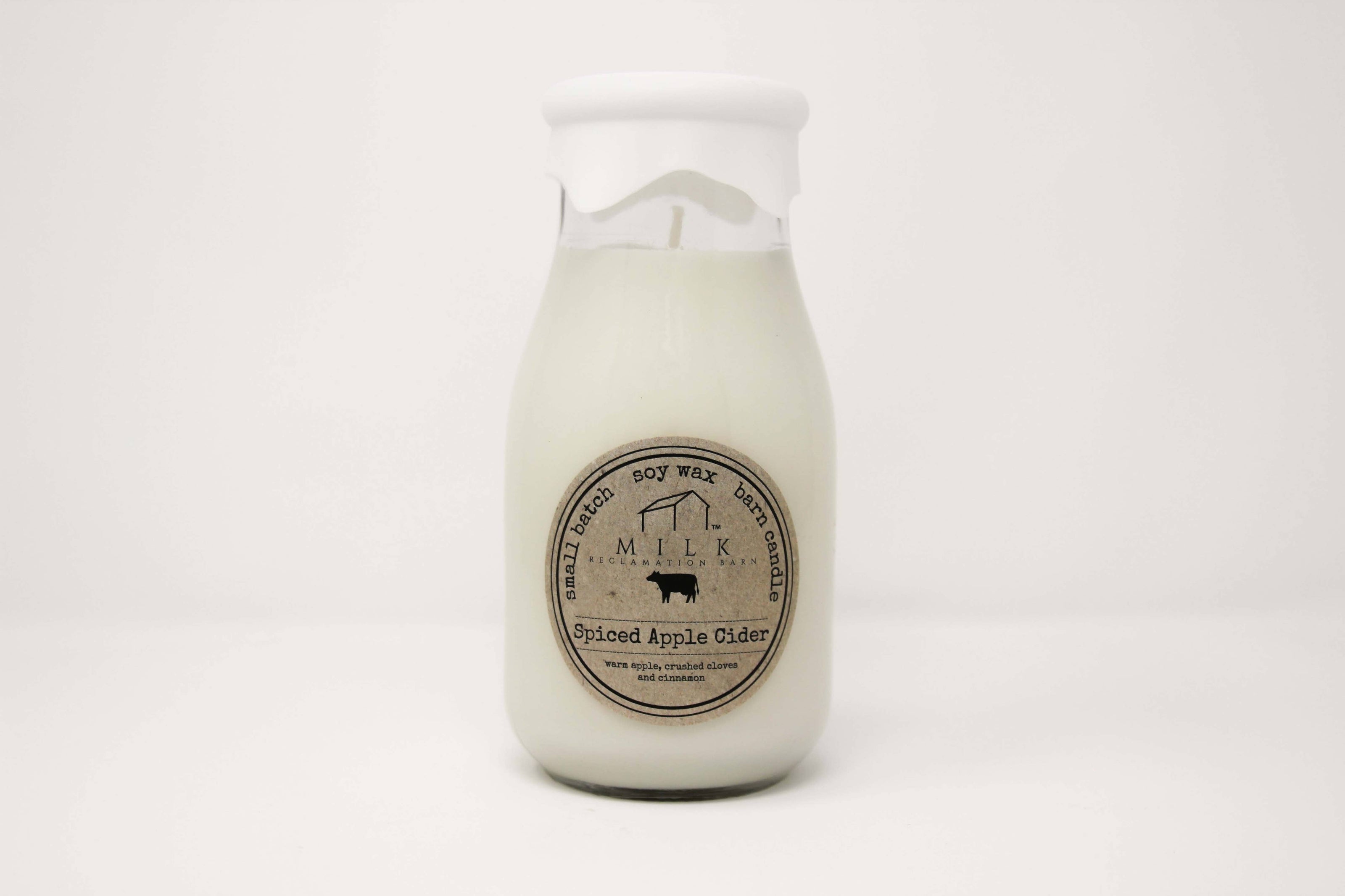 Milk Bottle Candle Spiced Apple Cider