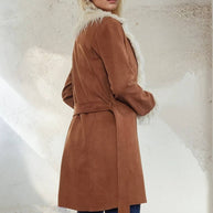 Penny Lane Faux Suede Fur Coat