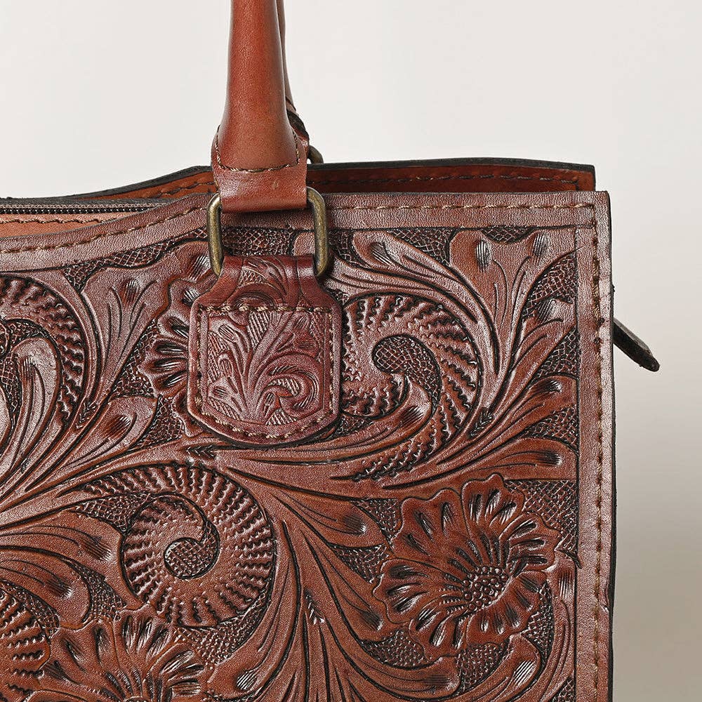 Tooled Leather Tote