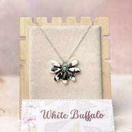White Buffalo Blooming Chain Pendant