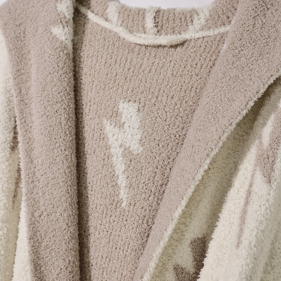 New Hooded Lightning Bolt Luxe Robe