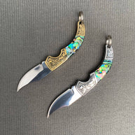 Shell Inlaid Portable Foldable Knife