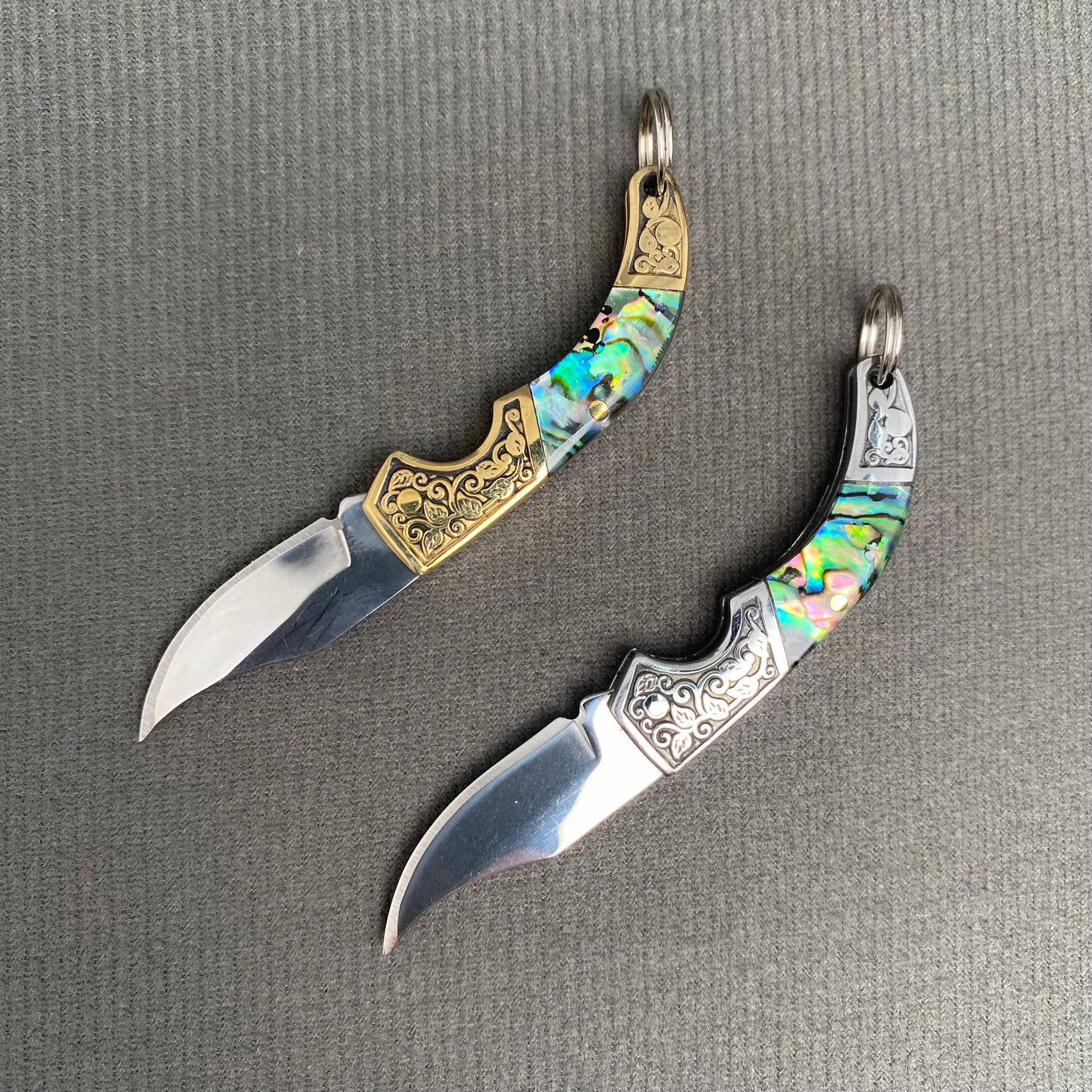 Shell Inlaid Portable Foldable Knife