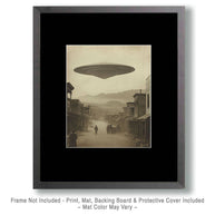 Flying Saucer Over Old West Town