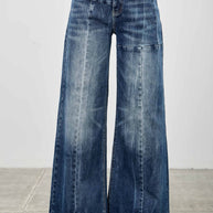 Mid-Rise Wide Leg Jeans