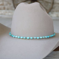 Chunky Turquoise Stone Hat Band - West