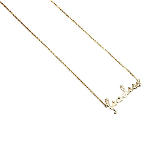 Gold Plated Sterling Silver "Fearless" Necklace