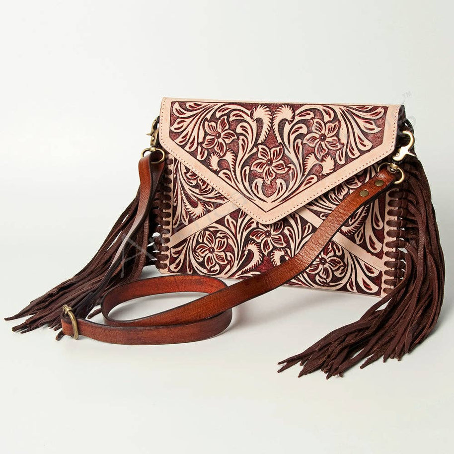 Tooled Leather Envelope Purse