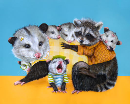 The Whole Bunch (Possum & Raccoon) Print