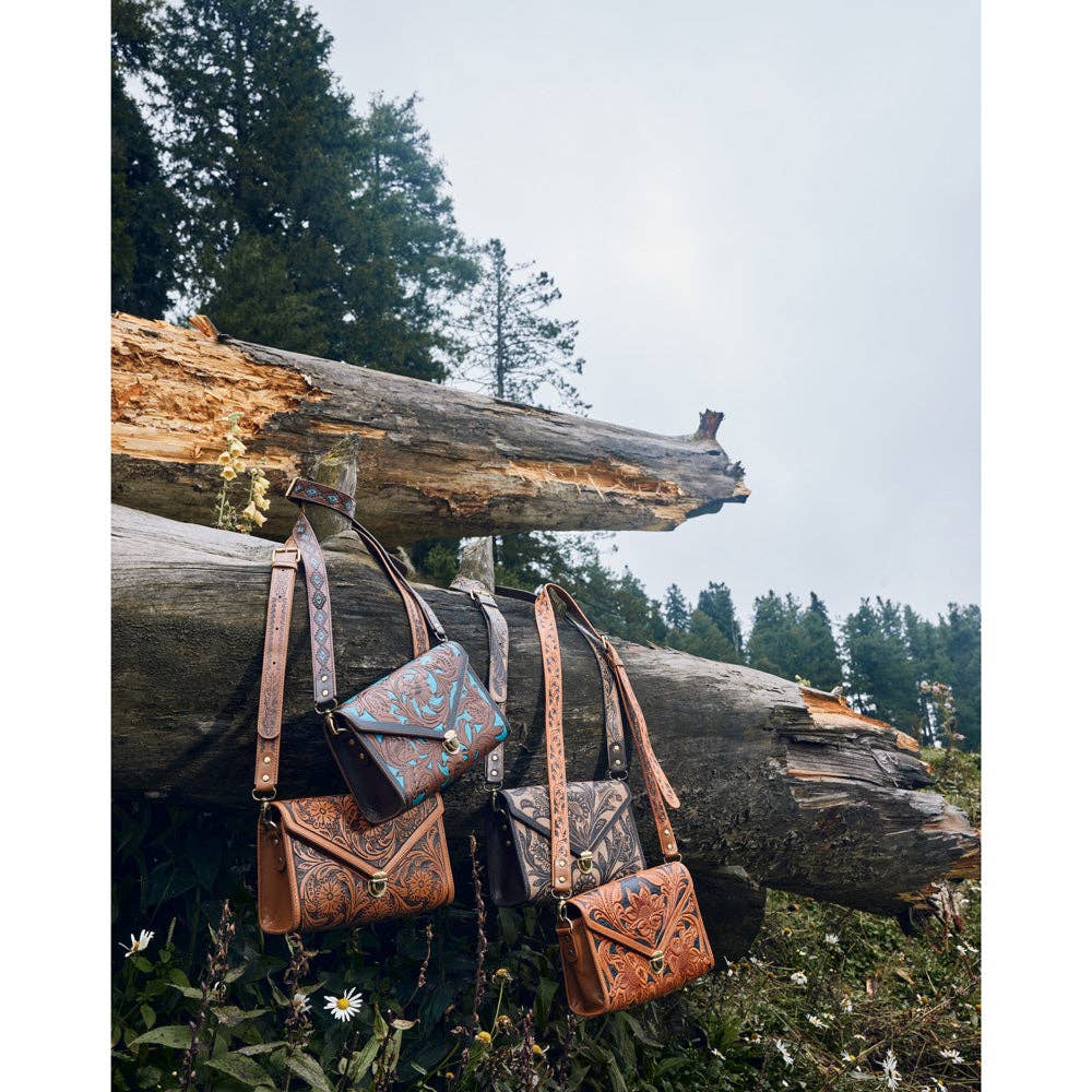 Lark Hand-Tooled Purse