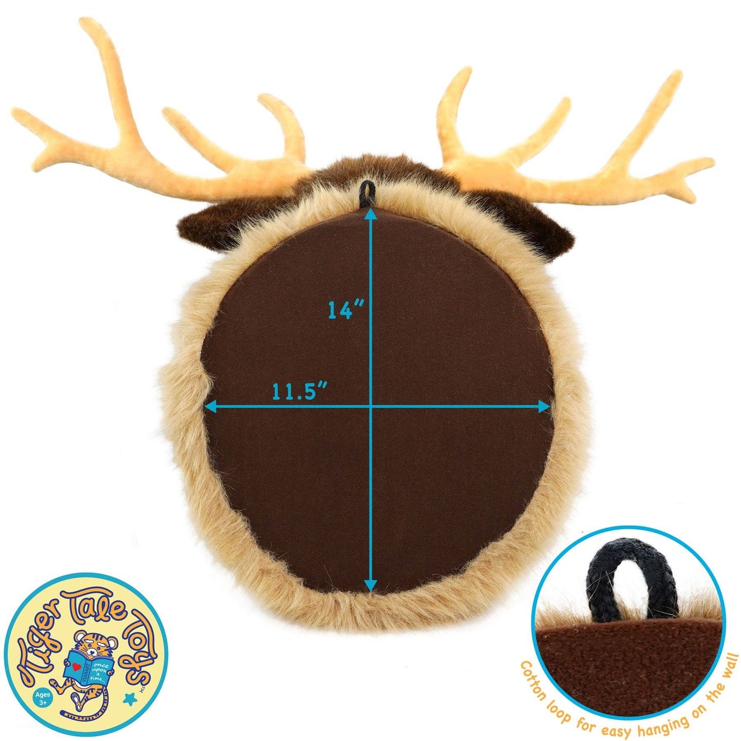 Evander the Elk Head | 25 Inch Stuffed Animal Head Plush