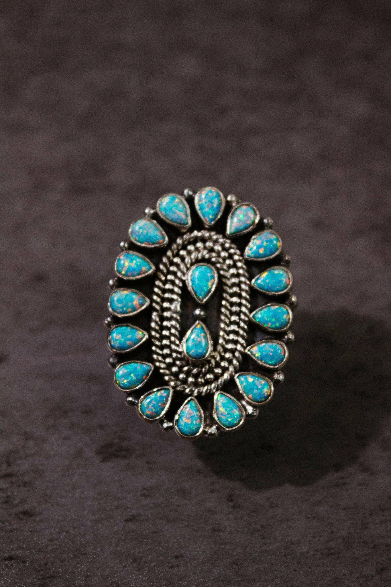 Kristyn's Classic Concho Stone Ring MADE TO ORDER