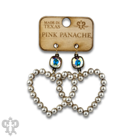 Swarovski® crystals Pearl Heart Earring