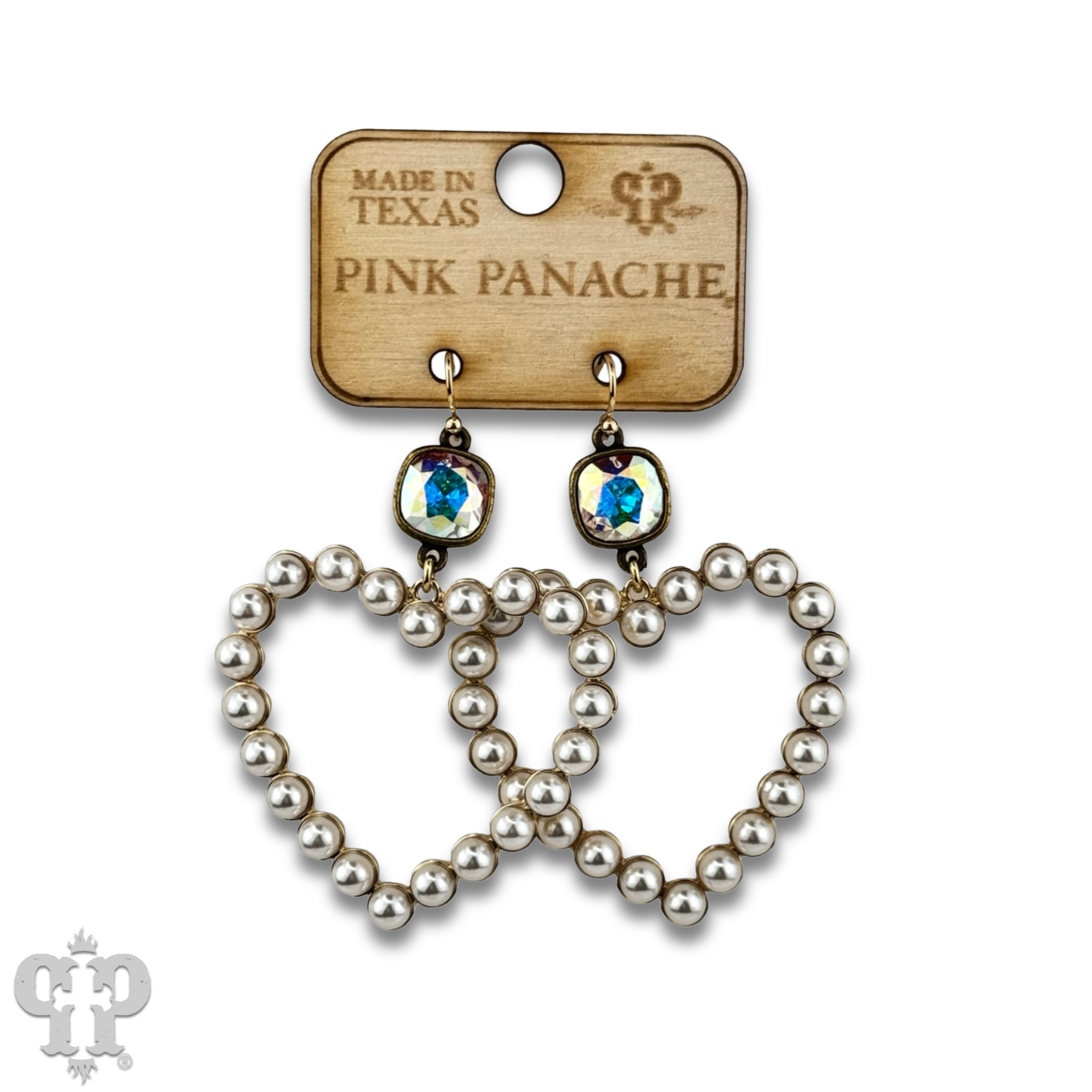 Swarovski® crystals Pearl Heart Earring