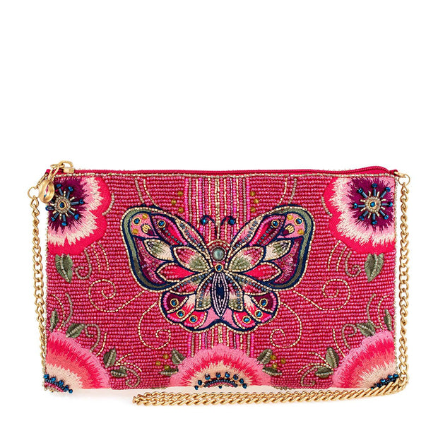 Social Butterfly Beaded Butterfly Mini Crossbody Handbag