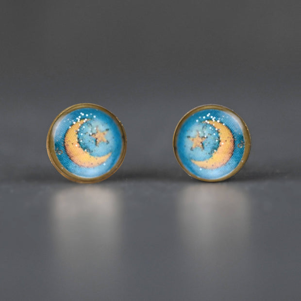 Moon & Star Picture Studs