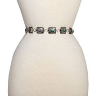 Etched Rectangular Concho Belt