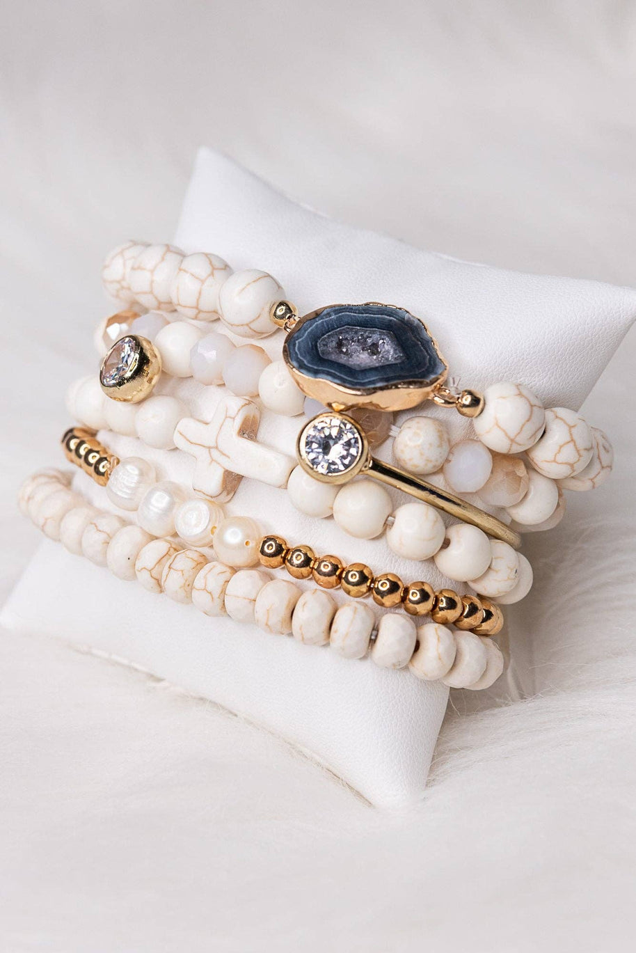 Aspen Bracelet Set White
