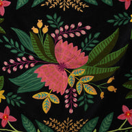 Black Velvet Precious Threads Floral Throw, 50X60