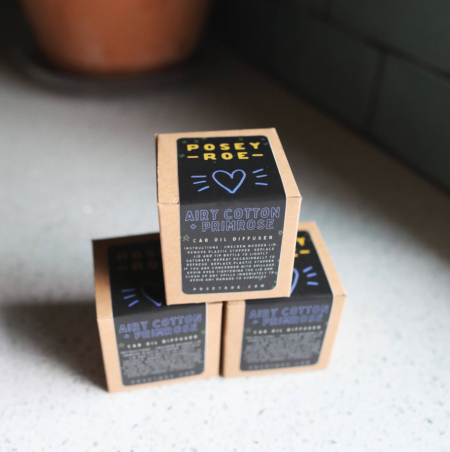 Airy Cotton + Primrose Scented Oil Car Diffuser