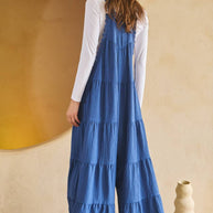 Tired Wide Leg Overall
