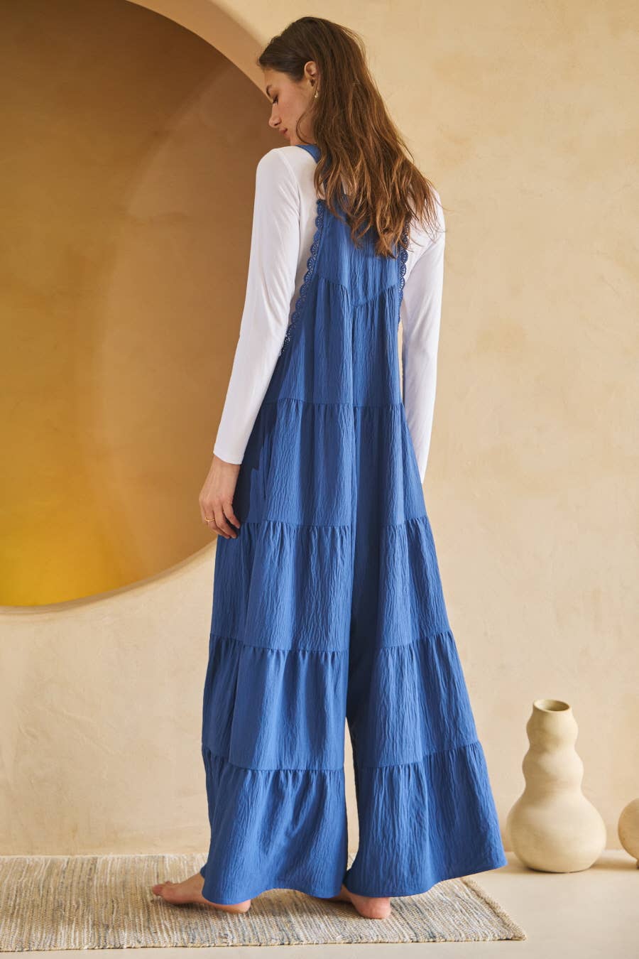 Tired Wide Leg Overall