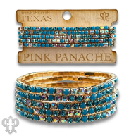 Prong set rhinestone bead bracelets, several colors