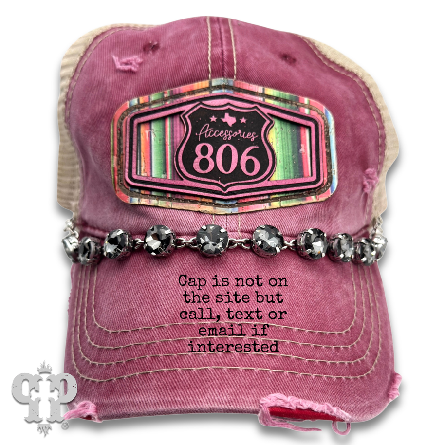 Small rhinestone trucker hat chain