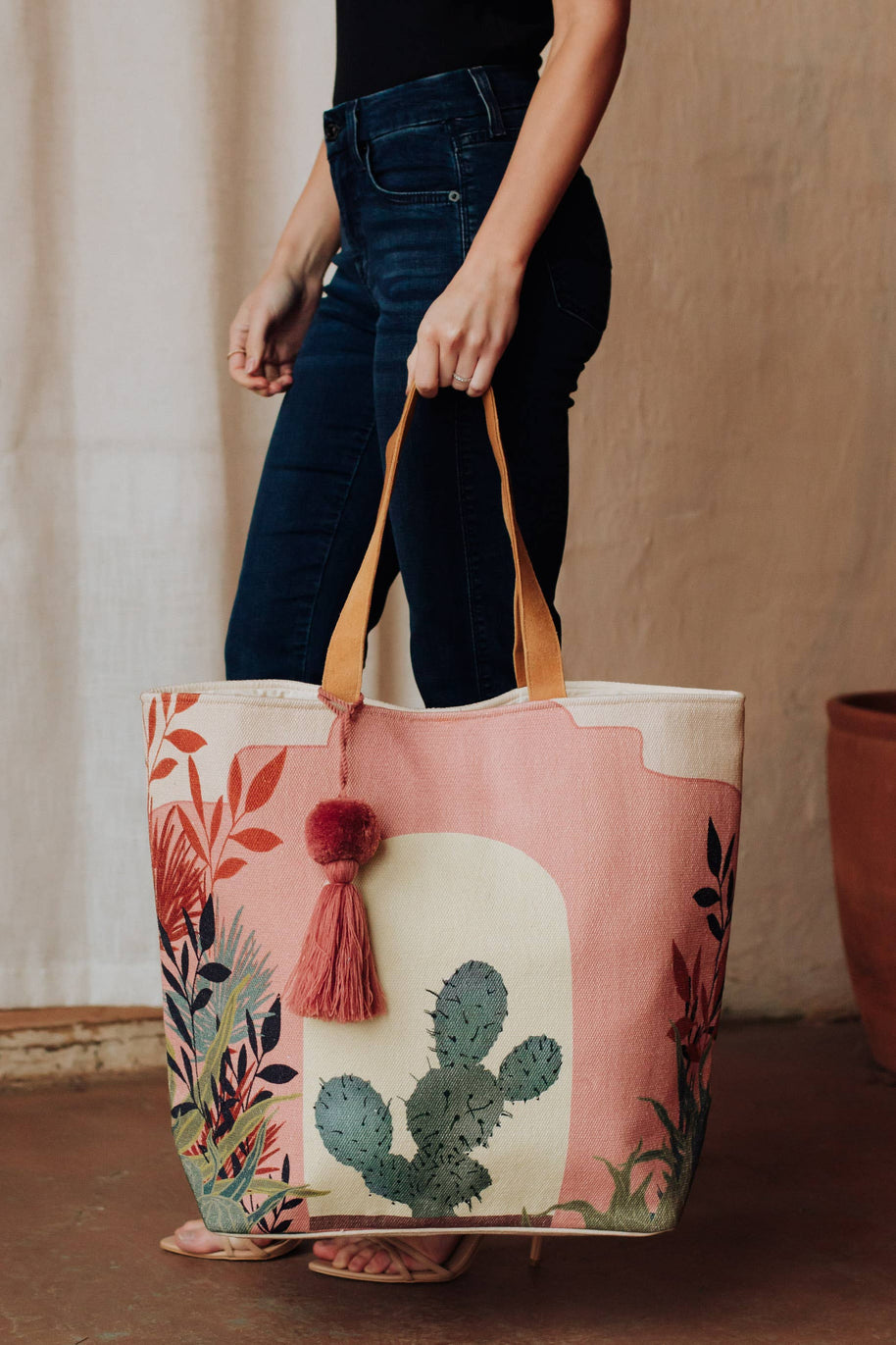 Pink Cactus Tote
