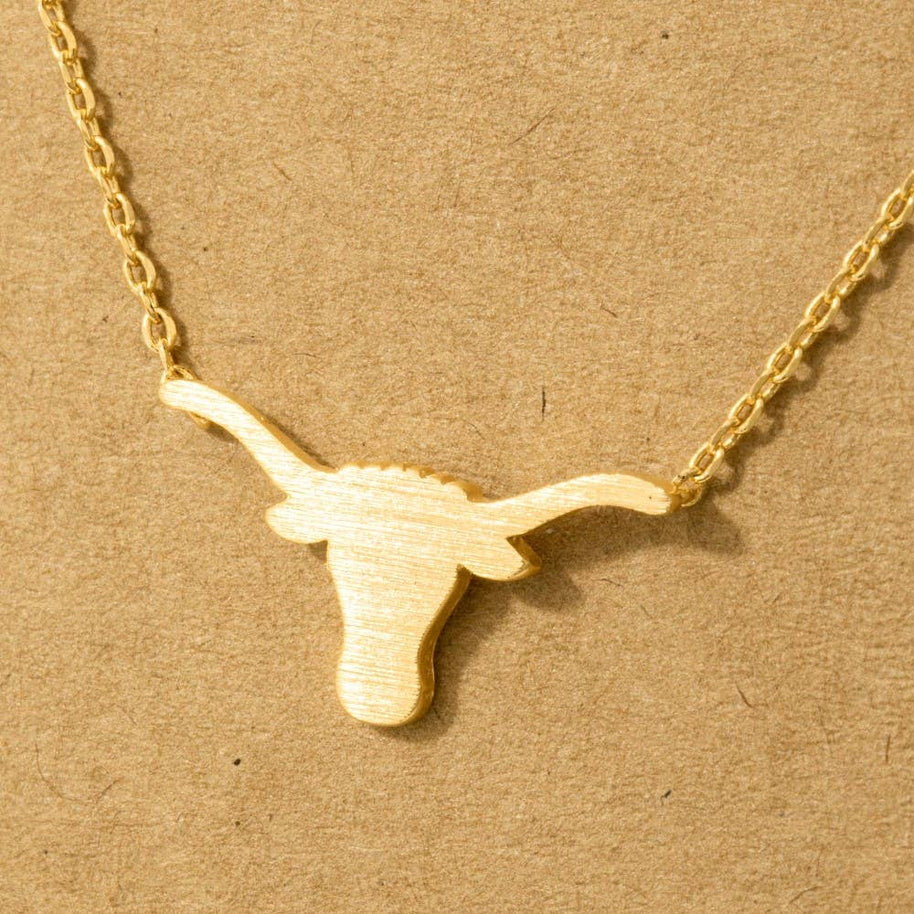 Dainty Bull Head Necklace