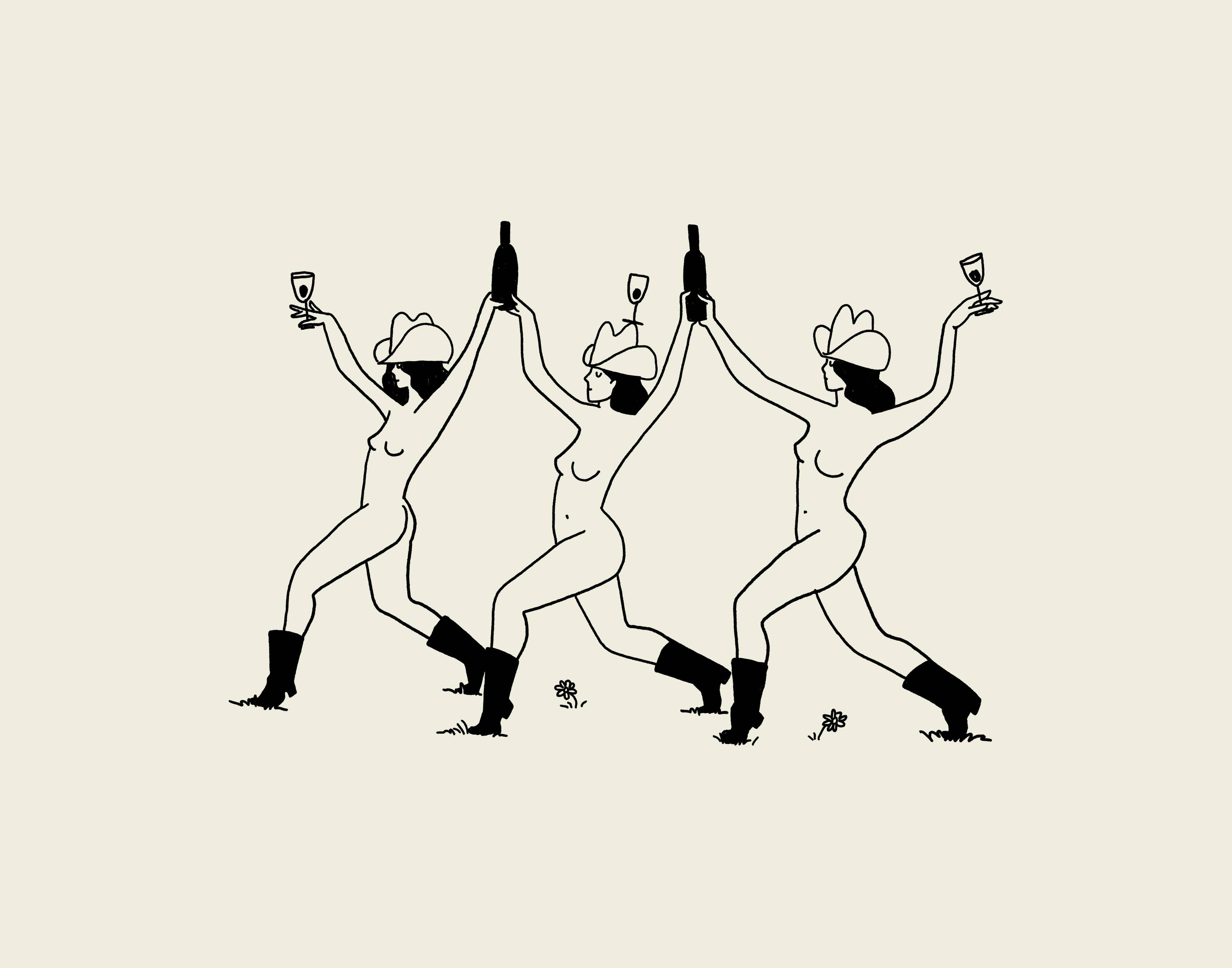 Western Wine Vintage Wall Art Print