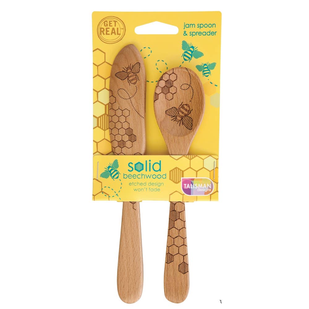 Honey Bee Jam Spoon & Spreader Set