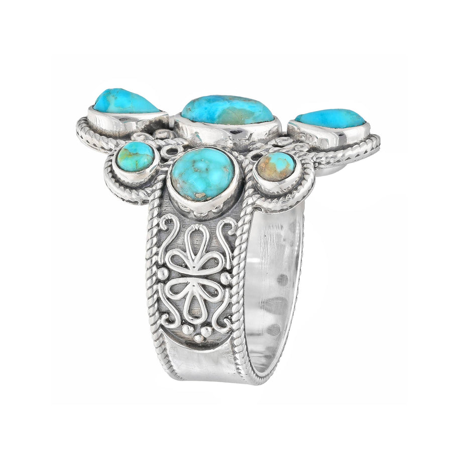 Mohave Turquoise Sterling Silver Statement Rings