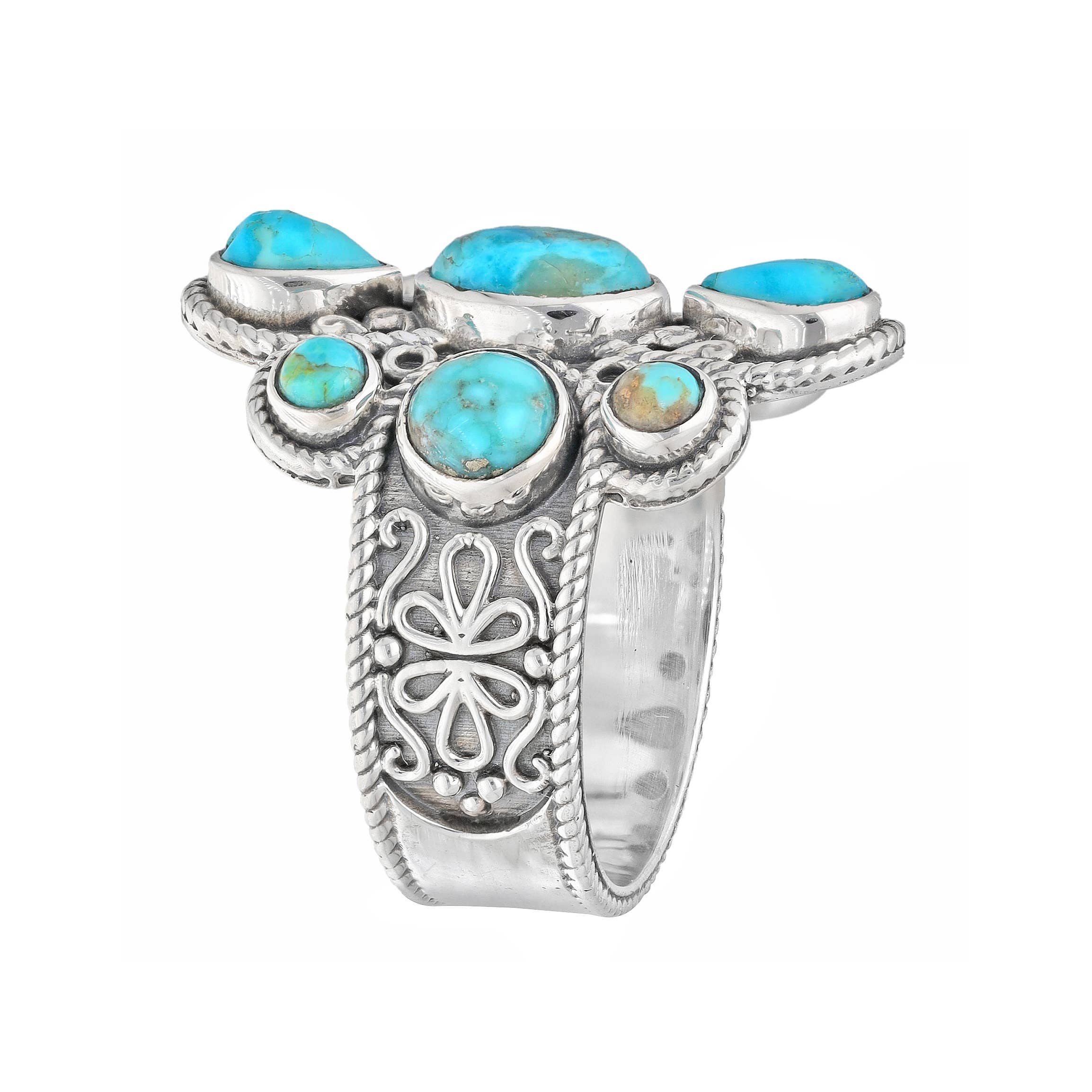 Mohave Turquoise Sterling Silver Statement Rings
