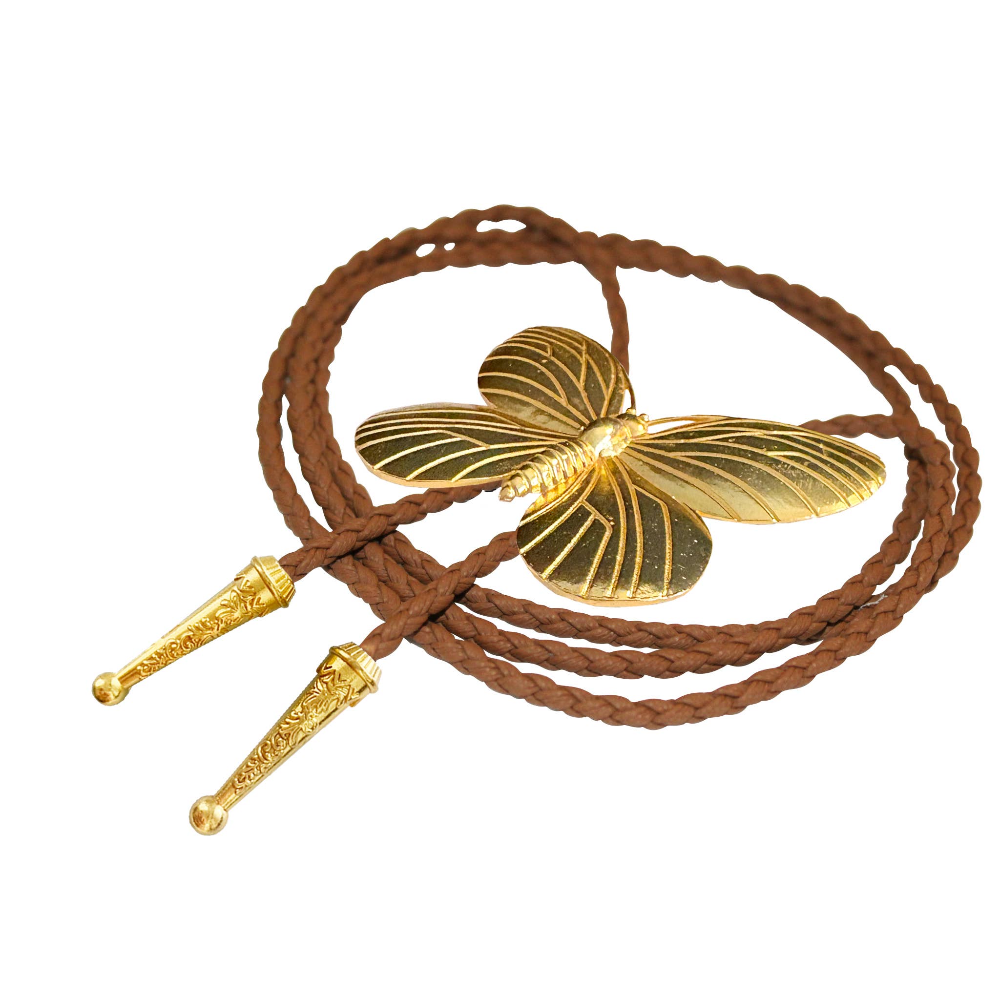 Gold Butterfly Bolo Tie