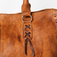 Genuine Leather Tote with Fringe