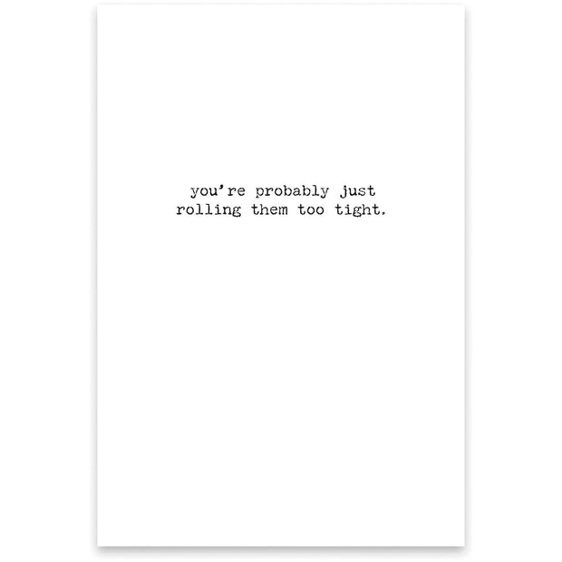 Too Tight Greeting Card